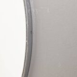 Vintage 70s wall mirror chrome metal Italian design