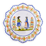 Hb quimper-earthenware plate wall decoration
