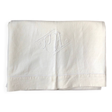 Antique embroidered linen-cotton sheet PA
