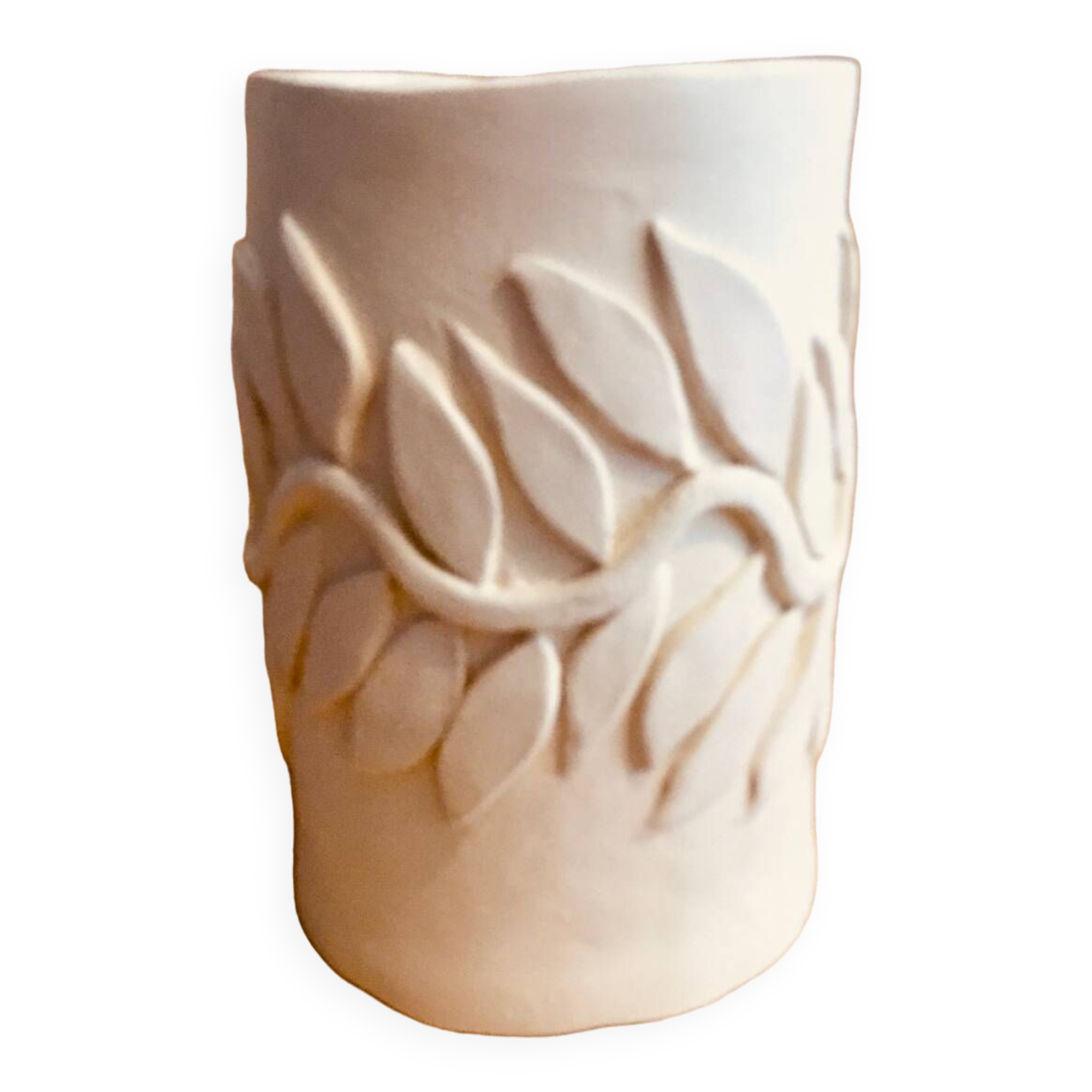 Artisanal raw ceramic vase