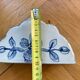 Pair of ceramic flower pots - flower picks with blue floral motifs