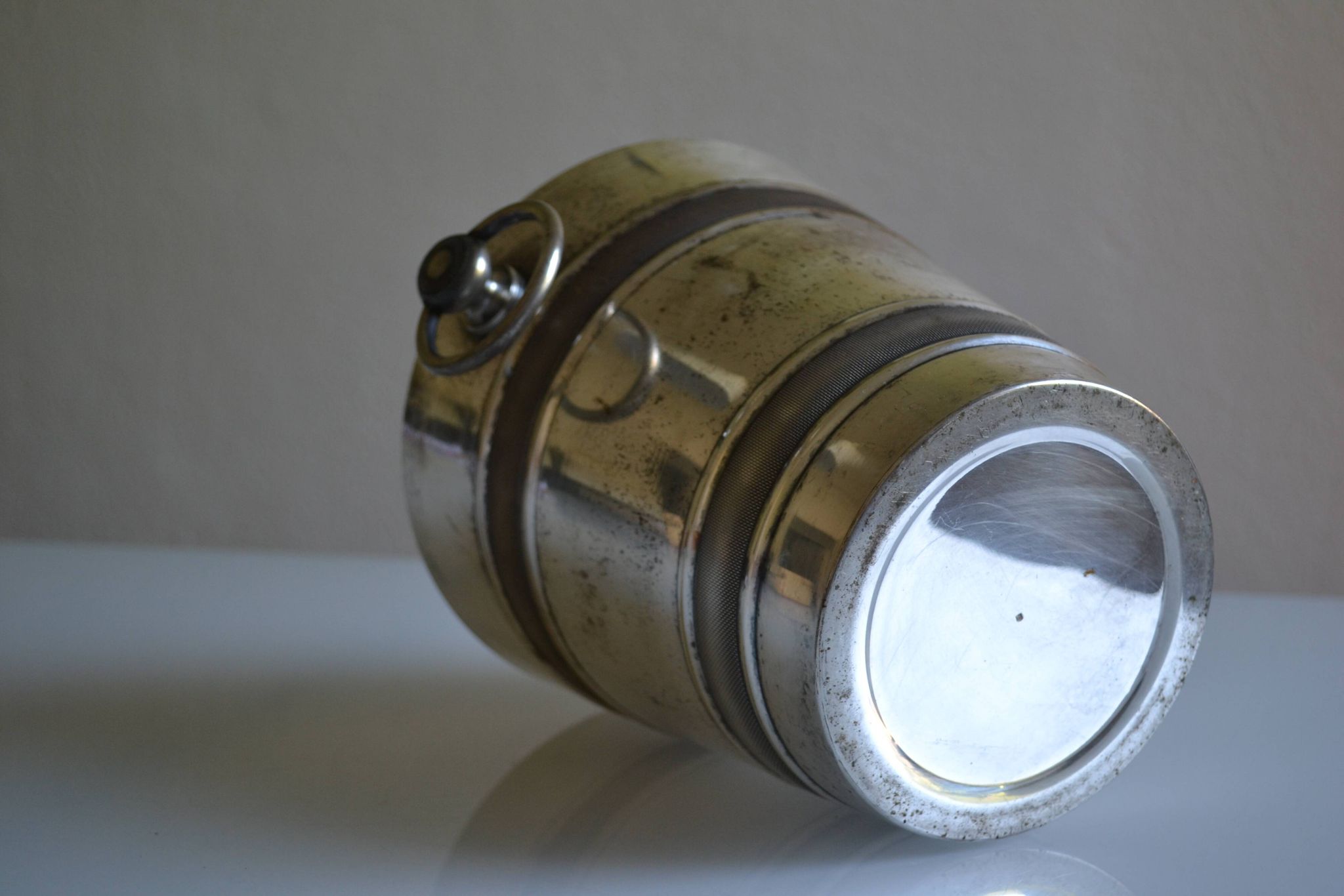 Silver-plated ice or champagne bucket with goldsmith's hallmark