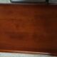 Louis Philippe style coffee table in cherry wood with large drawers.