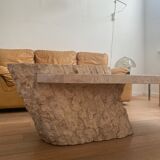 Table basse vintage en pierre de Mactan