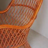 Wicker armchairs by Gervasoni, Italy, 1970s, set of 2