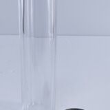 Three Art Deco crystal chrome glass bottles