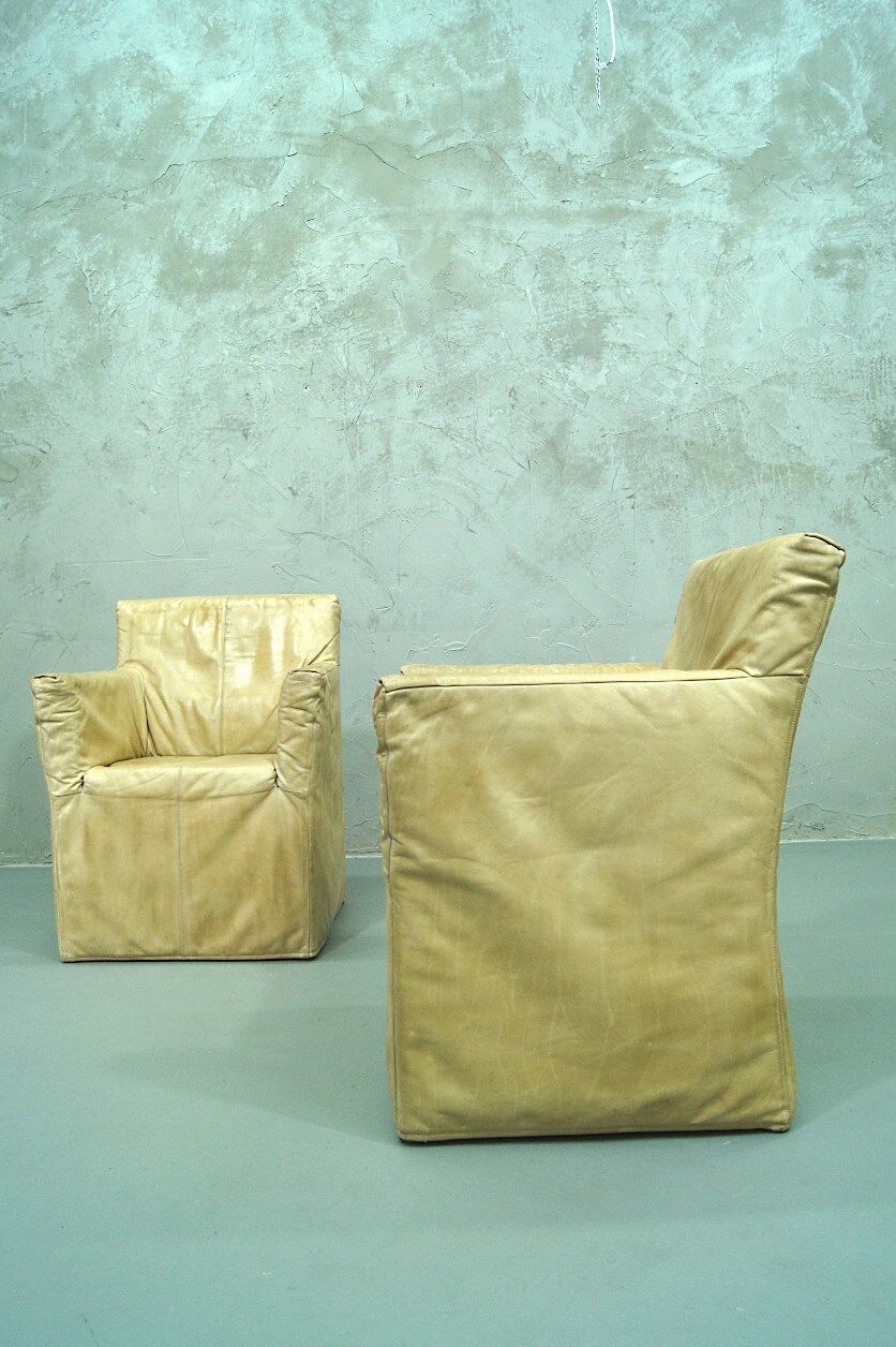 A pair of brutalist armchairs by Gerard van den Berg for Montis, 1970s