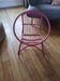 Pink rattan children's armchair