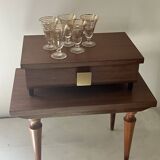 Vintage bedside table, spindle legs