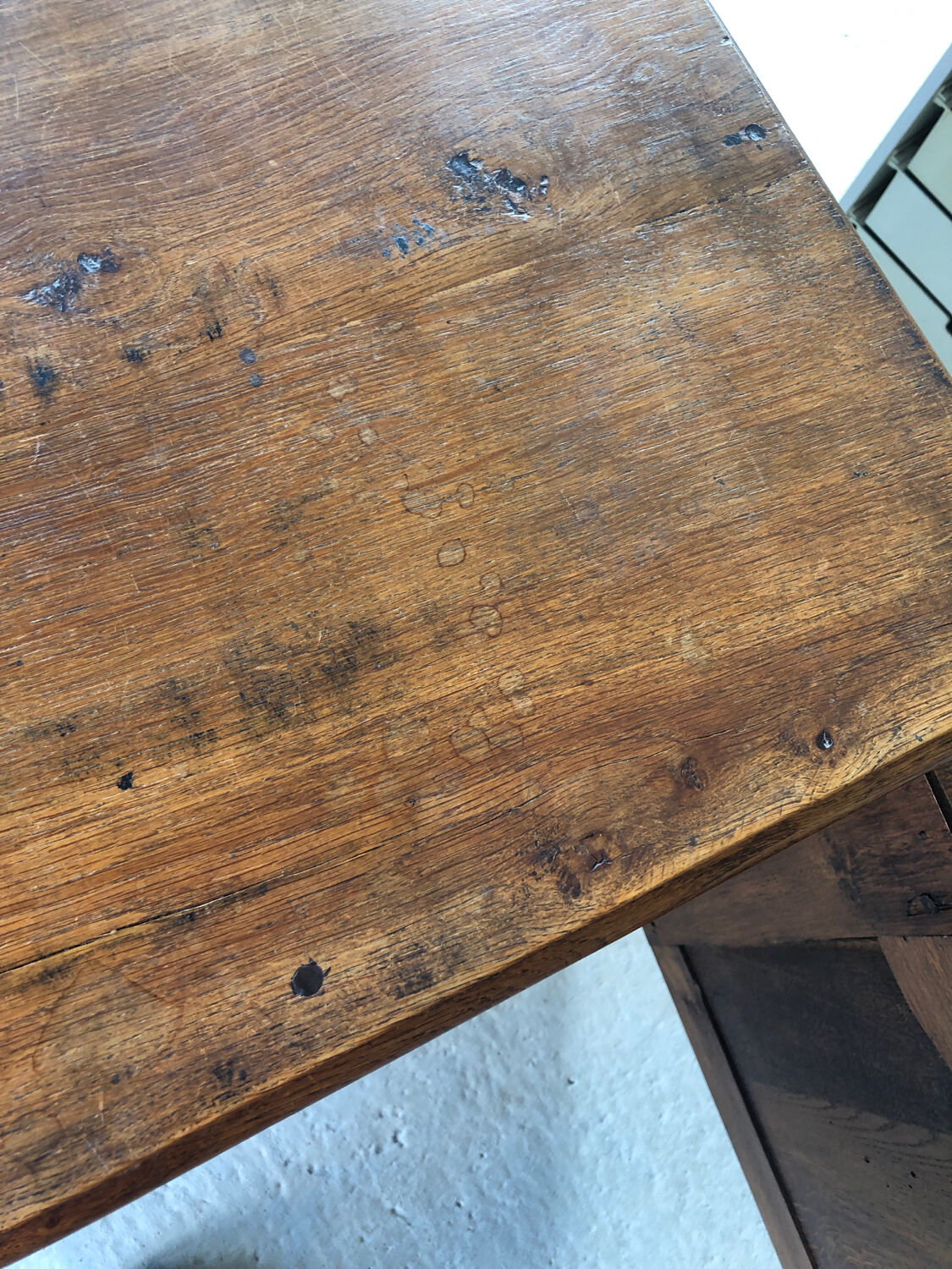 Small oak telephone cabinet