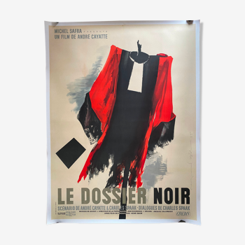 Affiche cinéma originale "Le dossier noir" André Cayatte, Raymond Gid, Avocat 120x160cm 1955