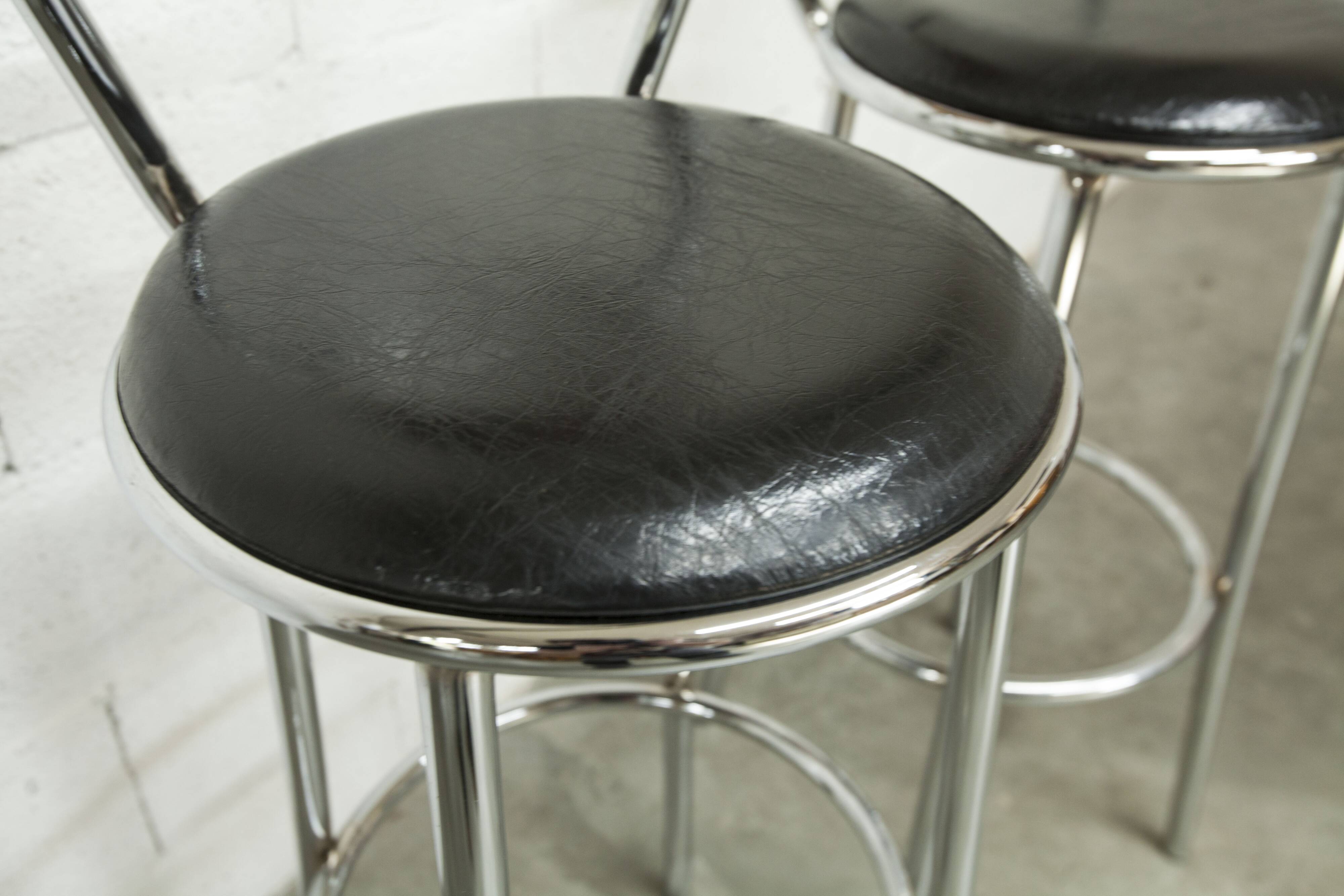 Pair of Rodet bar stools 1970 82.5cm