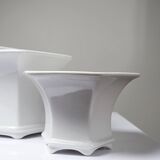 3 nesting white porcelain planters