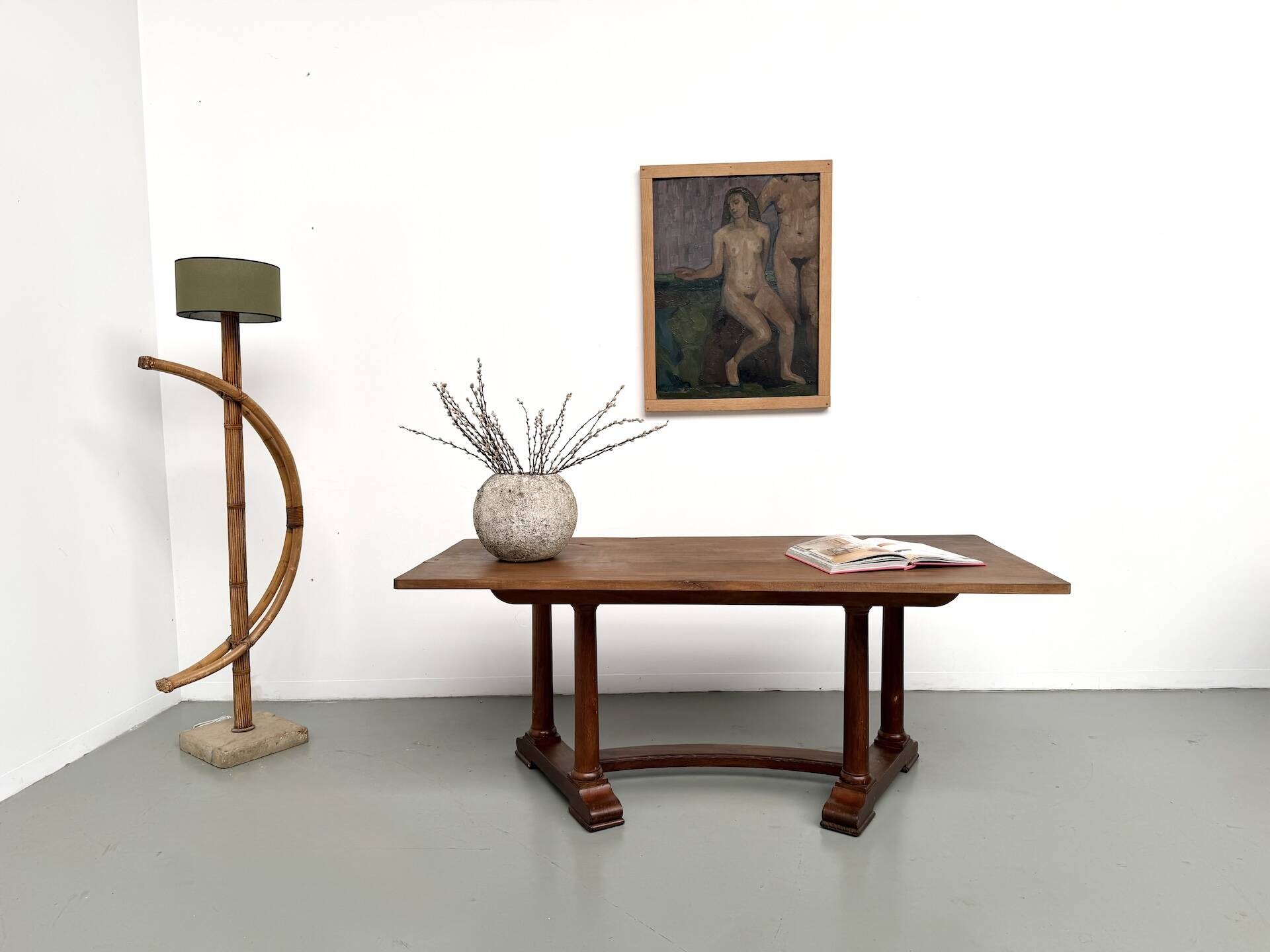 Art Deco dining table or desk in oak and beech – 1930s