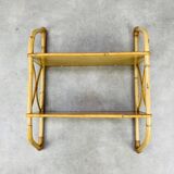 Rattan wall shelf 60s