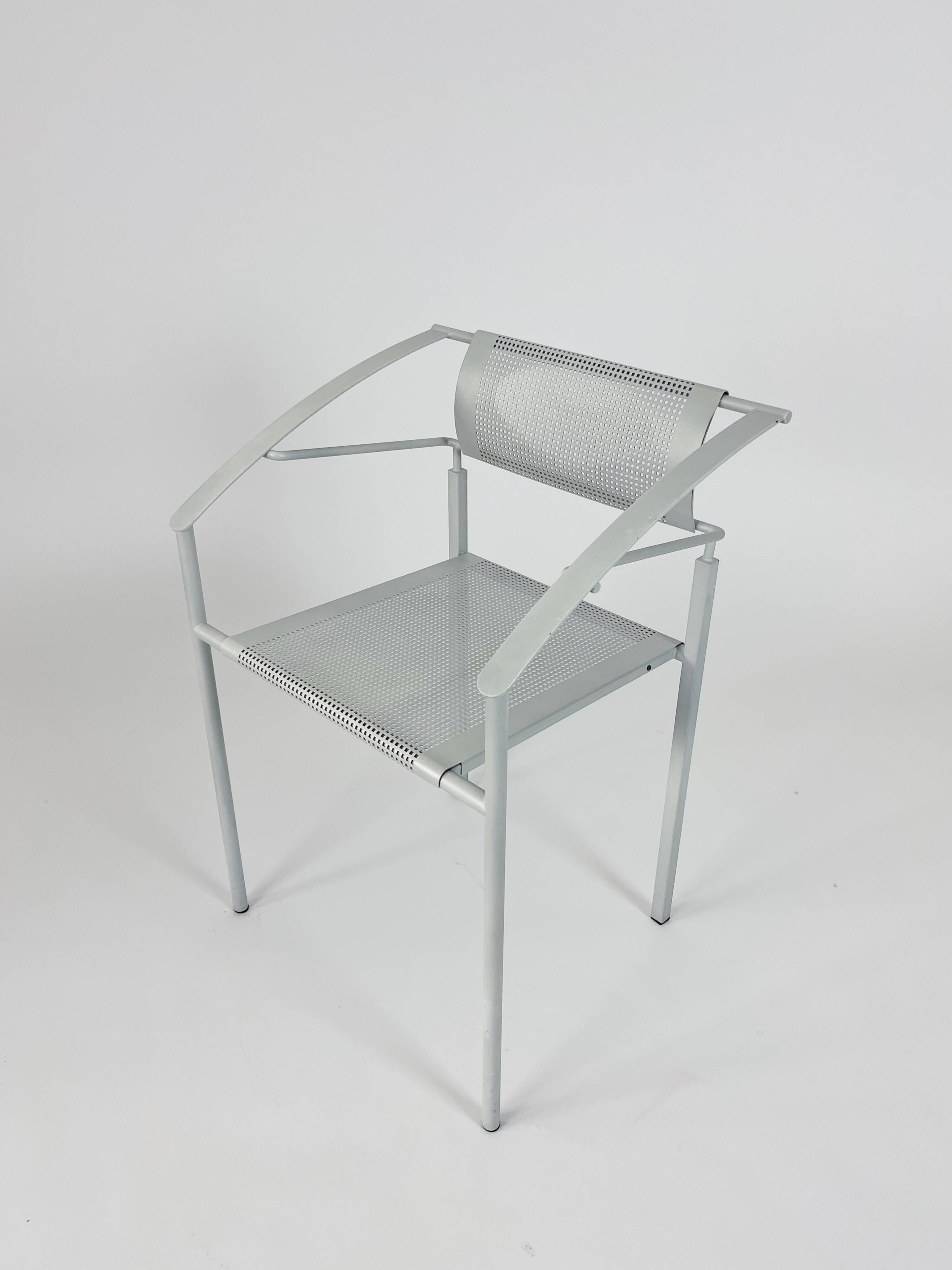 Fauteuils vintage en métal 'Carrè VI' par Fly Line Italie années 1990