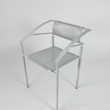 Vintage ‘Carrè VI’ metal arm chairs by Fly Line Italy 1990s