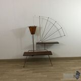 Bibliothèque étagère avec lumière seventies