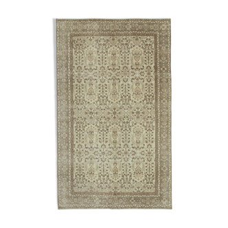 Hand-knotted one-of-a-kind turkish beige carpet 188 cm x 310 cm - 36550