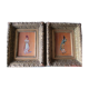 2 antique paintings from the 1700s in golden frame painter De'loste