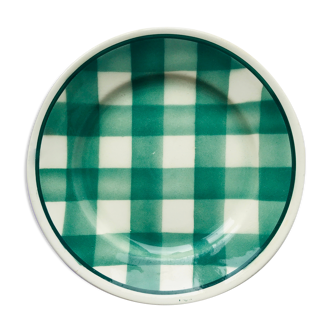 Assiette a carreau vert faiencerie nouvelle de givors