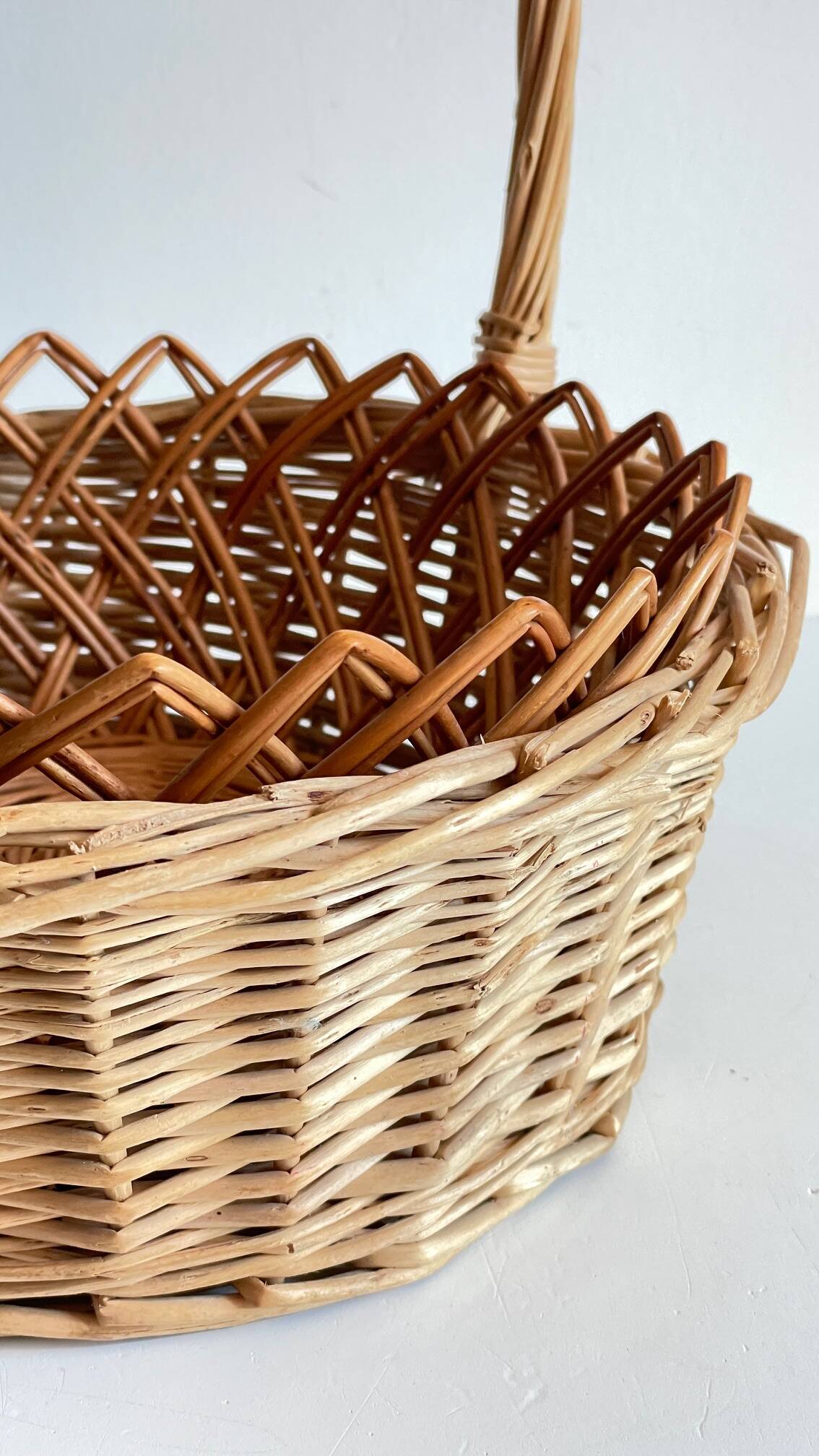 Vintage rattan baskets