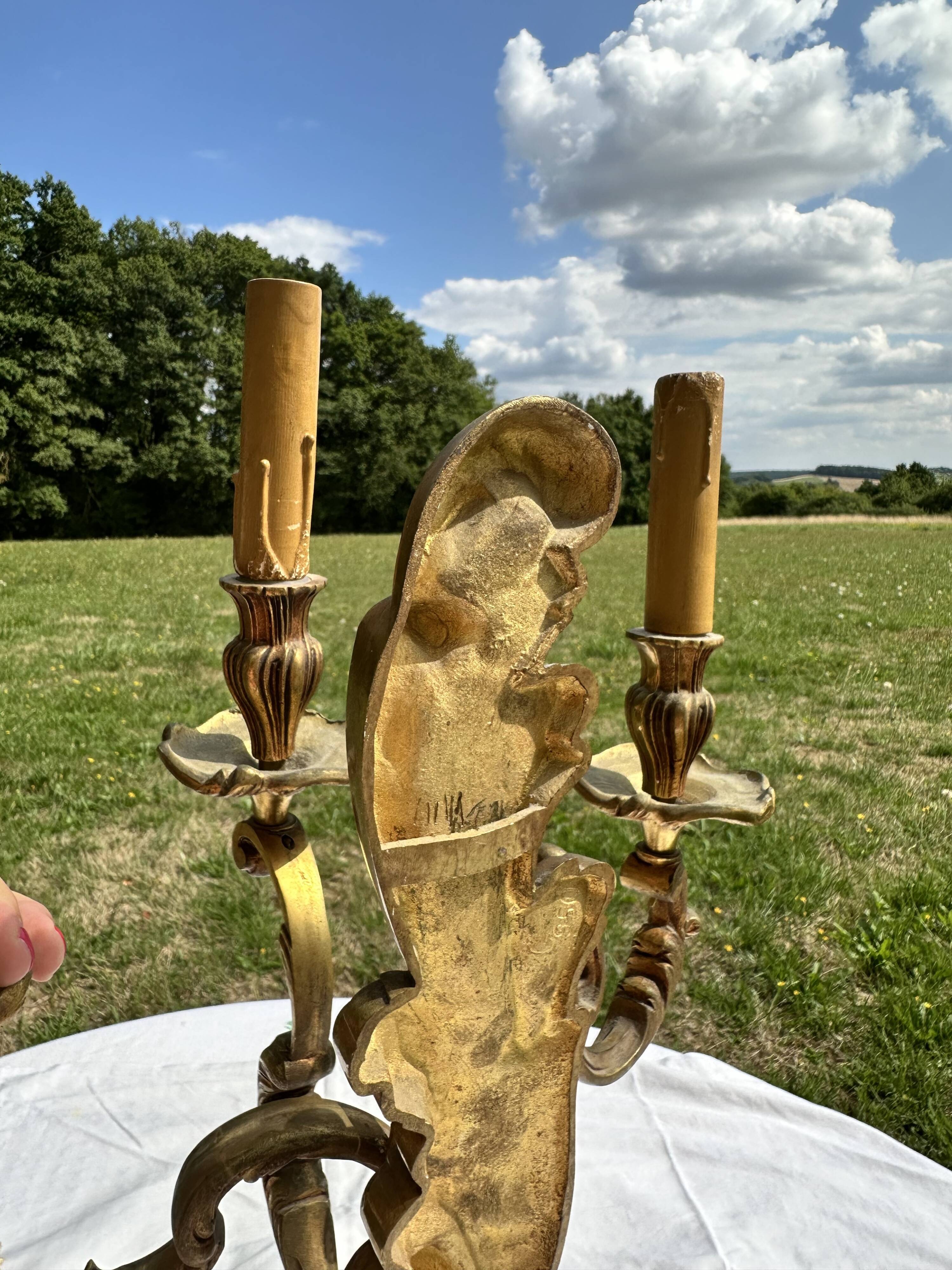Magnificent 19th Century Louis XV Style Gilt Bronze Wall Candle Holder