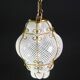 Venini Amazing Venetian Lantern in Murano Reticello Glass, 1950s