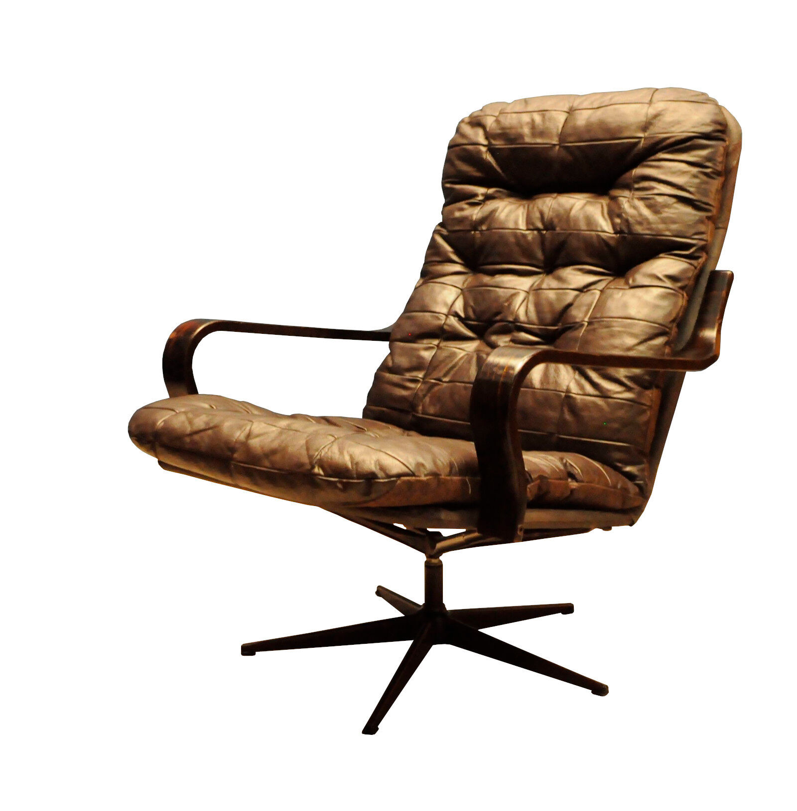 Scandinavian leather armchair Bruno Mathsson