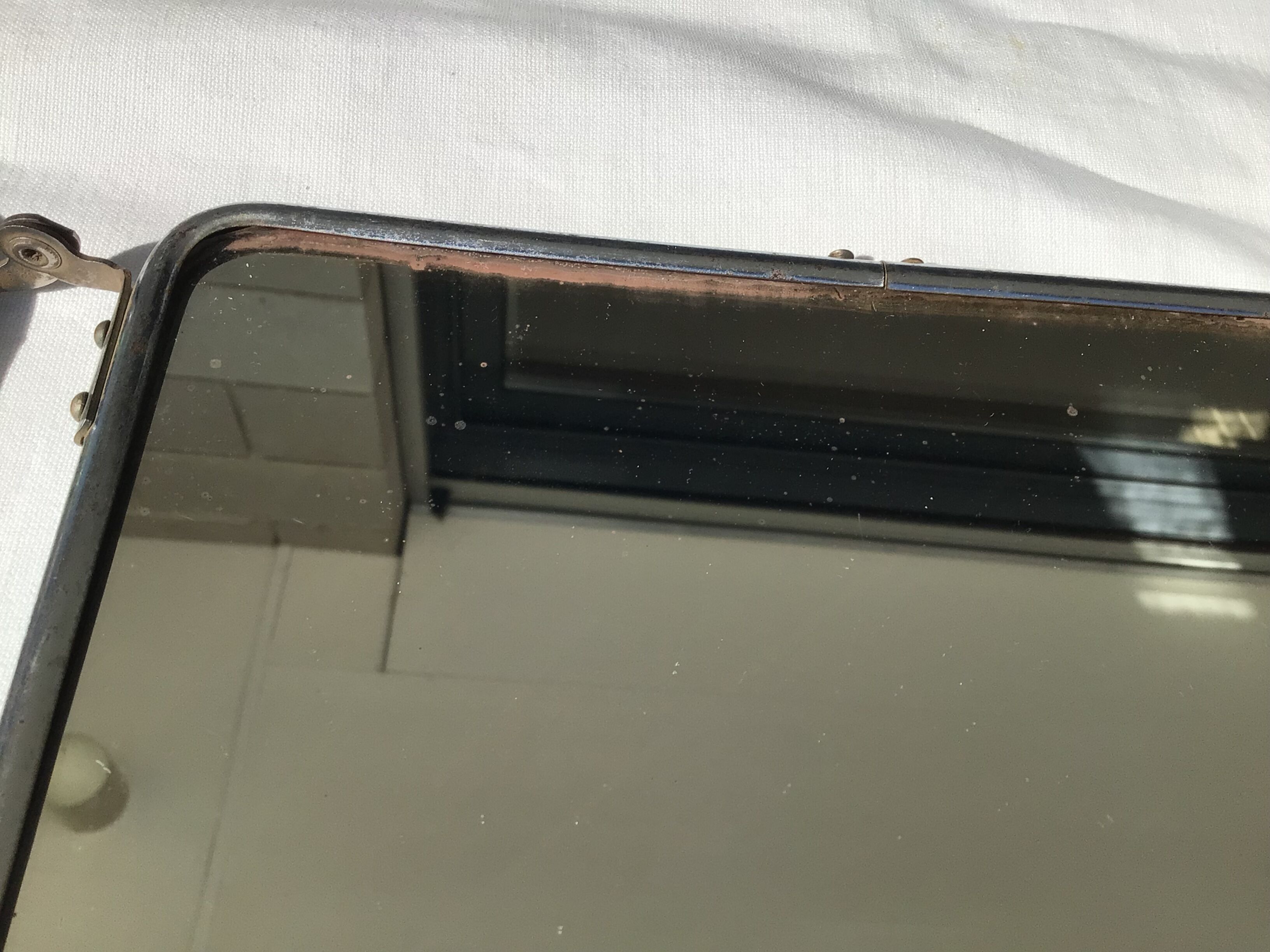 Triplet resaleable triple barber mirror back black varnish 69x27