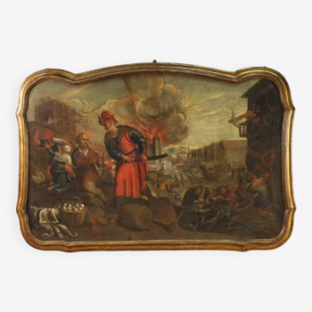 Peinture italienne du XVIIe siècle, le saccage de la ville