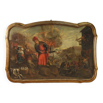 Peinture italienne du XVIIe siècle, le saccage de la ville