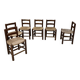 6 straw and oak chairs, mountain furniture