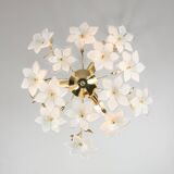 Vintage Italian Murano Glass Flower Chandelier