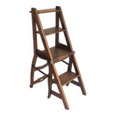 Escabeau chaise bois ancien