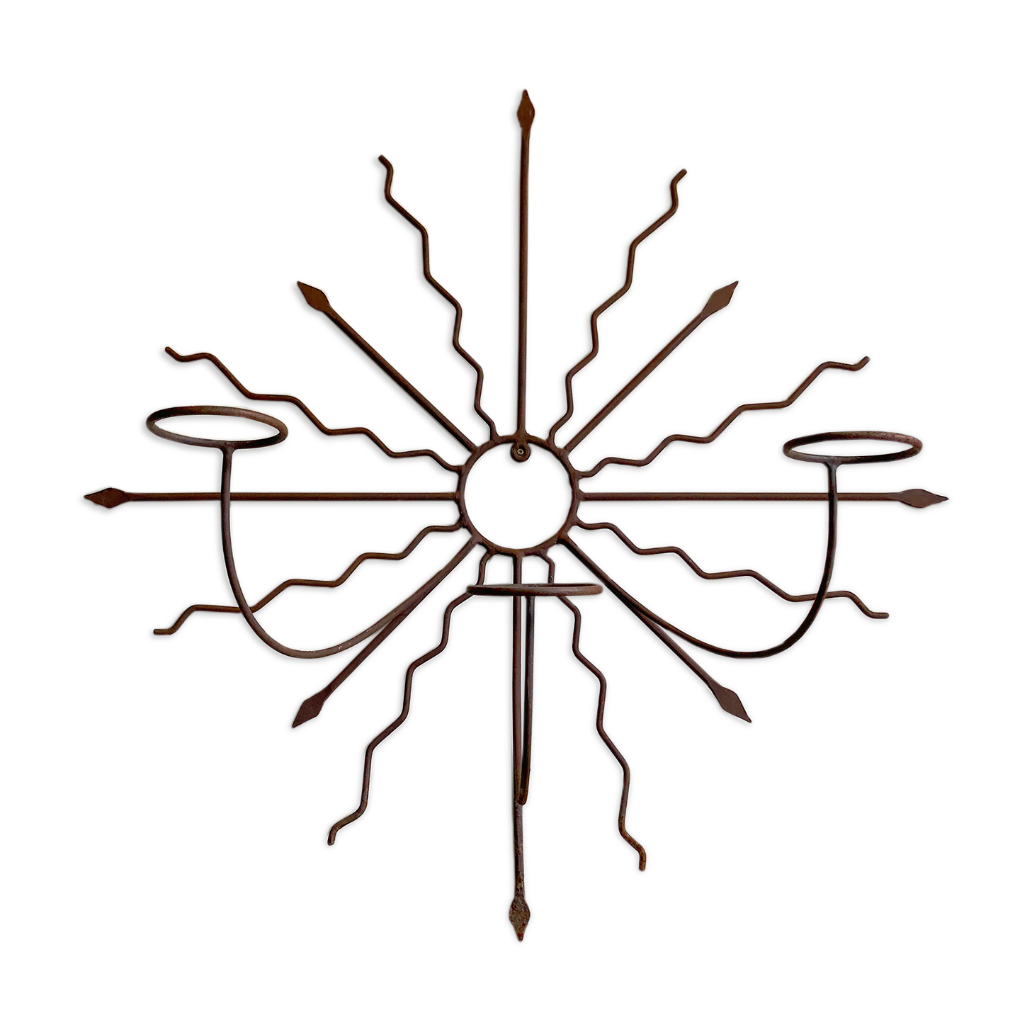 Wrought iron wall plant door