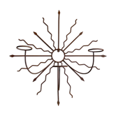 Wrought iron wall plant door