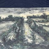 Expressionist landscape painting, signed, 92 x 65 cm