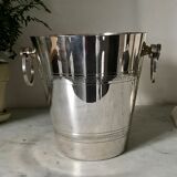 Silver metal champagne bucket