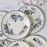 Set of 6 flat plates Moulin des Loups