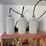 Set of three vintage Scandinavian pendant lights