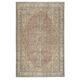 Vintage Turkish Area Rug. Hand-knotted Wool Carpet with Medallion Design