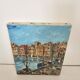 Oil painting on canvas House of the Infanta Saint Jean de Luz signed Valota