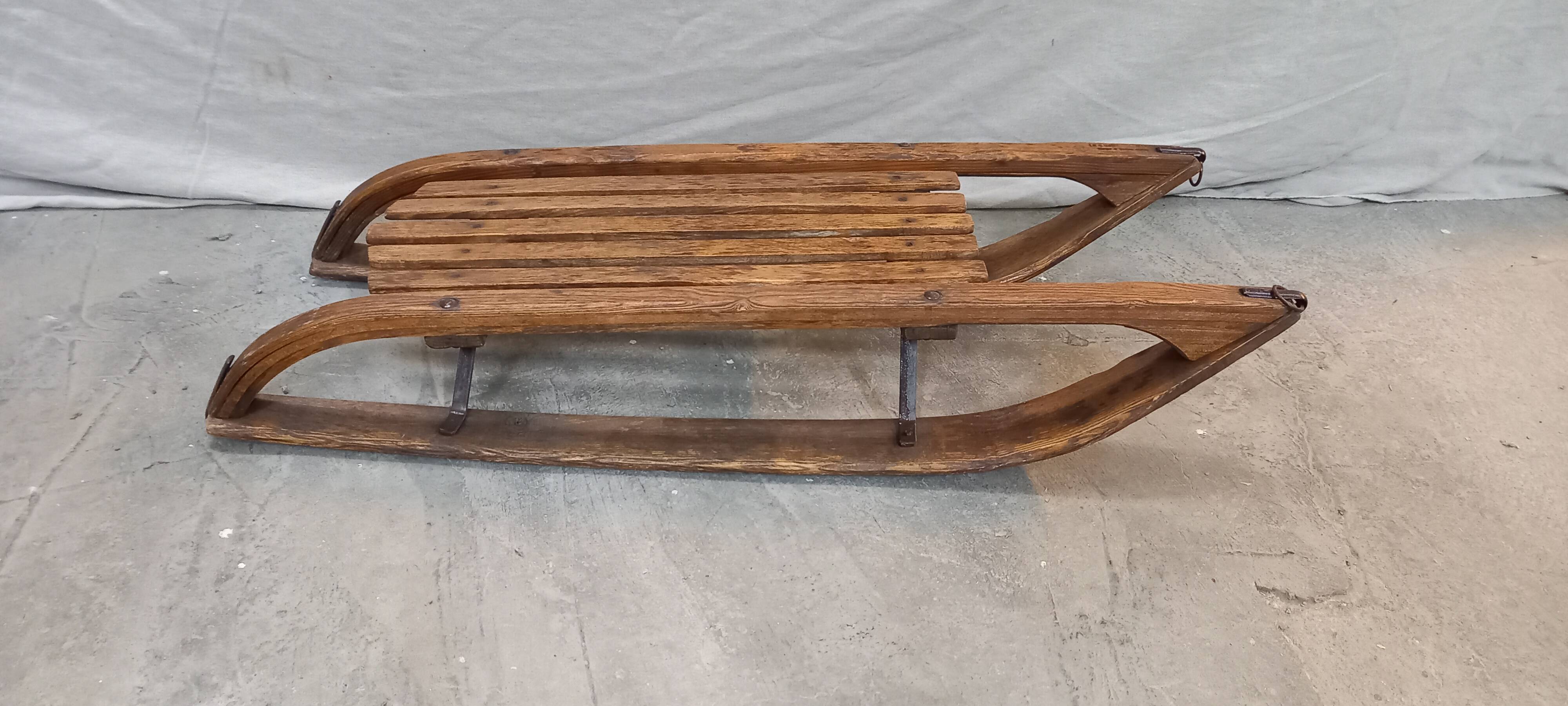 Vintage wooden sled