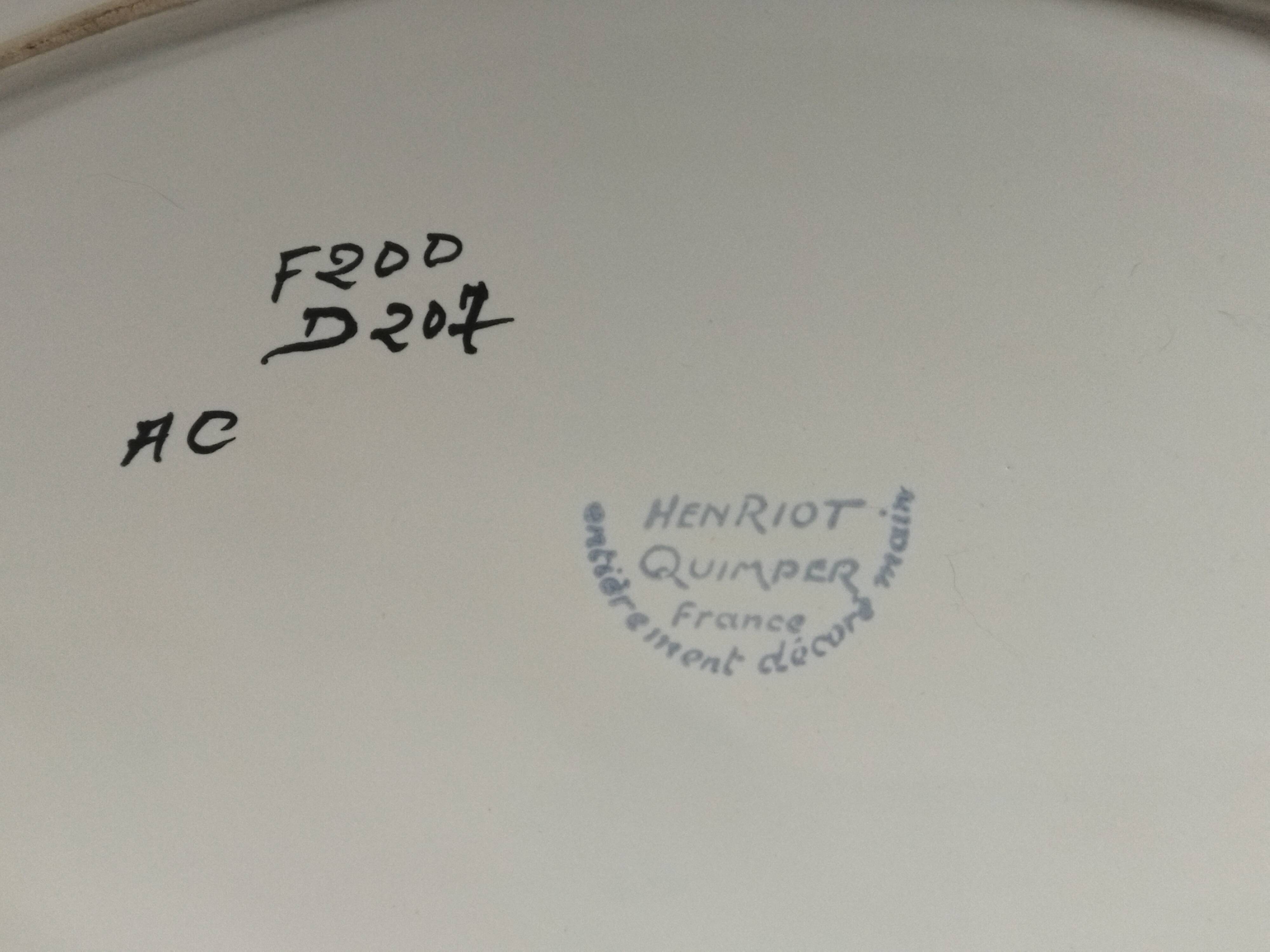 Henriot Quimper dish