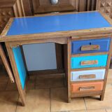 Children's desk 1950 - 1960 with extension and shelf