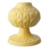 Lampe de table en céramique jaune espagnole, années 1960, abat-jour Liberty London rétro neuf