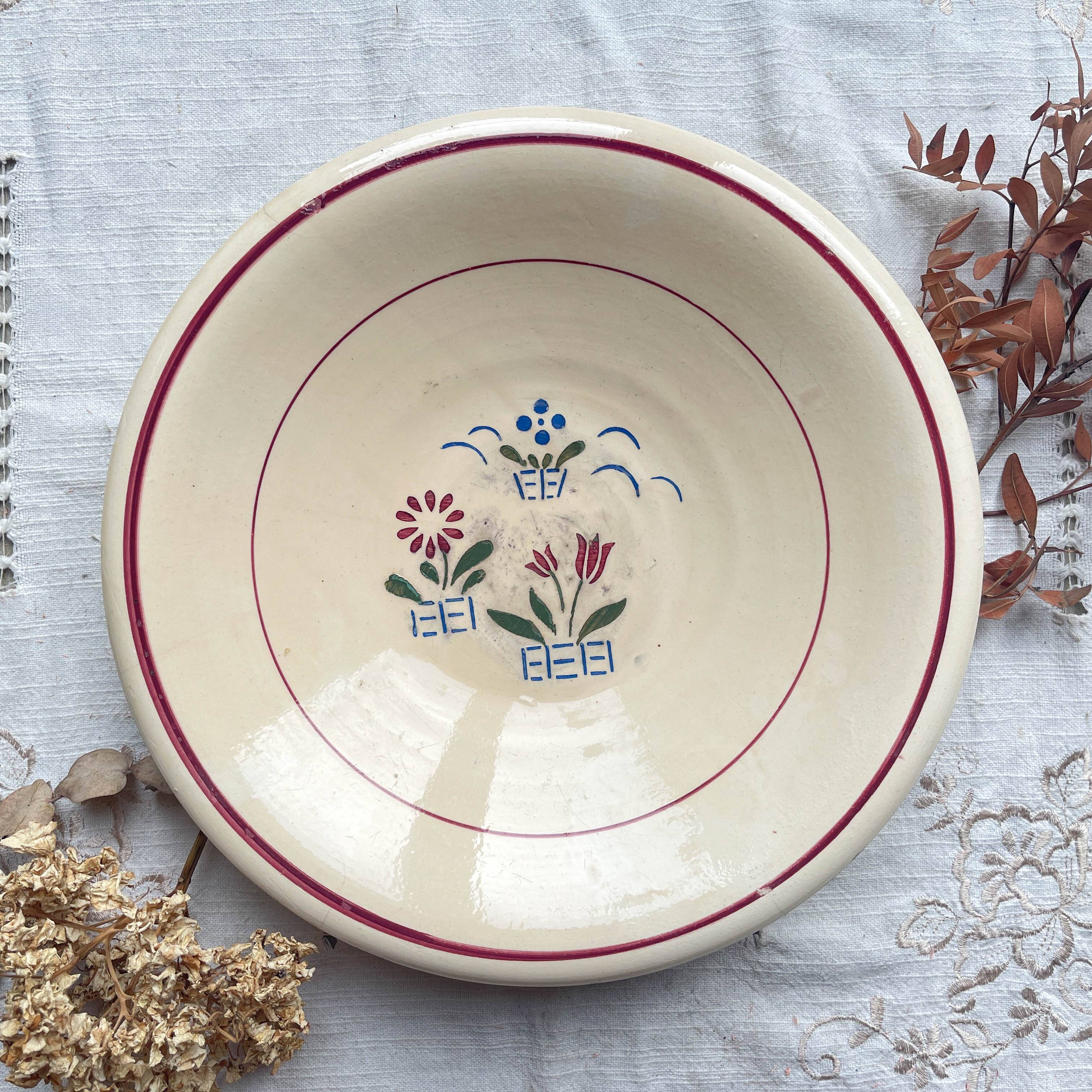 Vintage LUNEVILLE hollow dish, "Aurore" model, Made in France