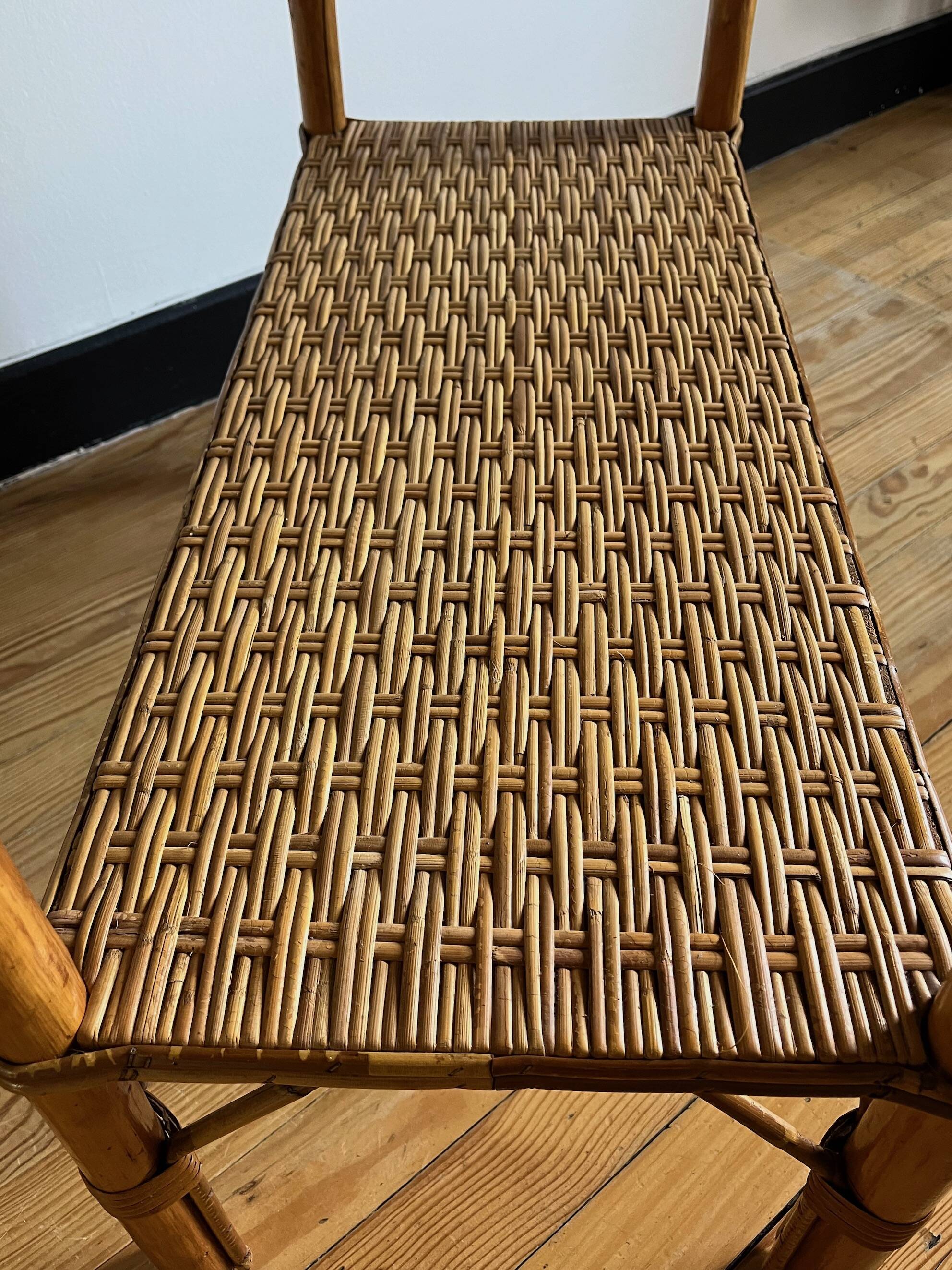 Vintage rattan shelf, console