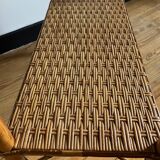Vintage rattan shelf, console